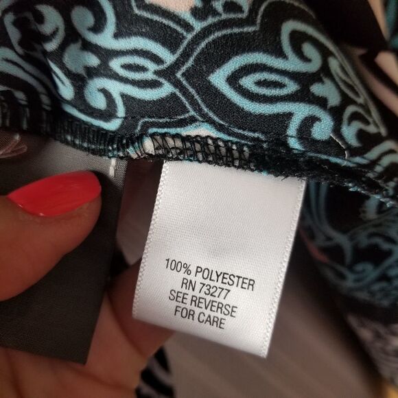 Dana Buchman Blouse L/S Paisley L - Picture 8 of 9